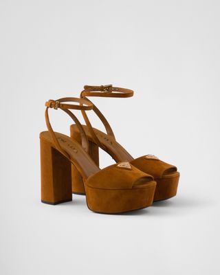 Suede platform sandals