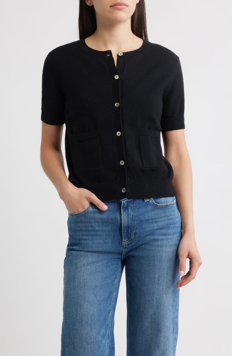 Aisley Short Sleeve Cotton 
Cashmere Cardigan