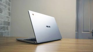 A photograph of the rear of the Asus Chromebook CX1