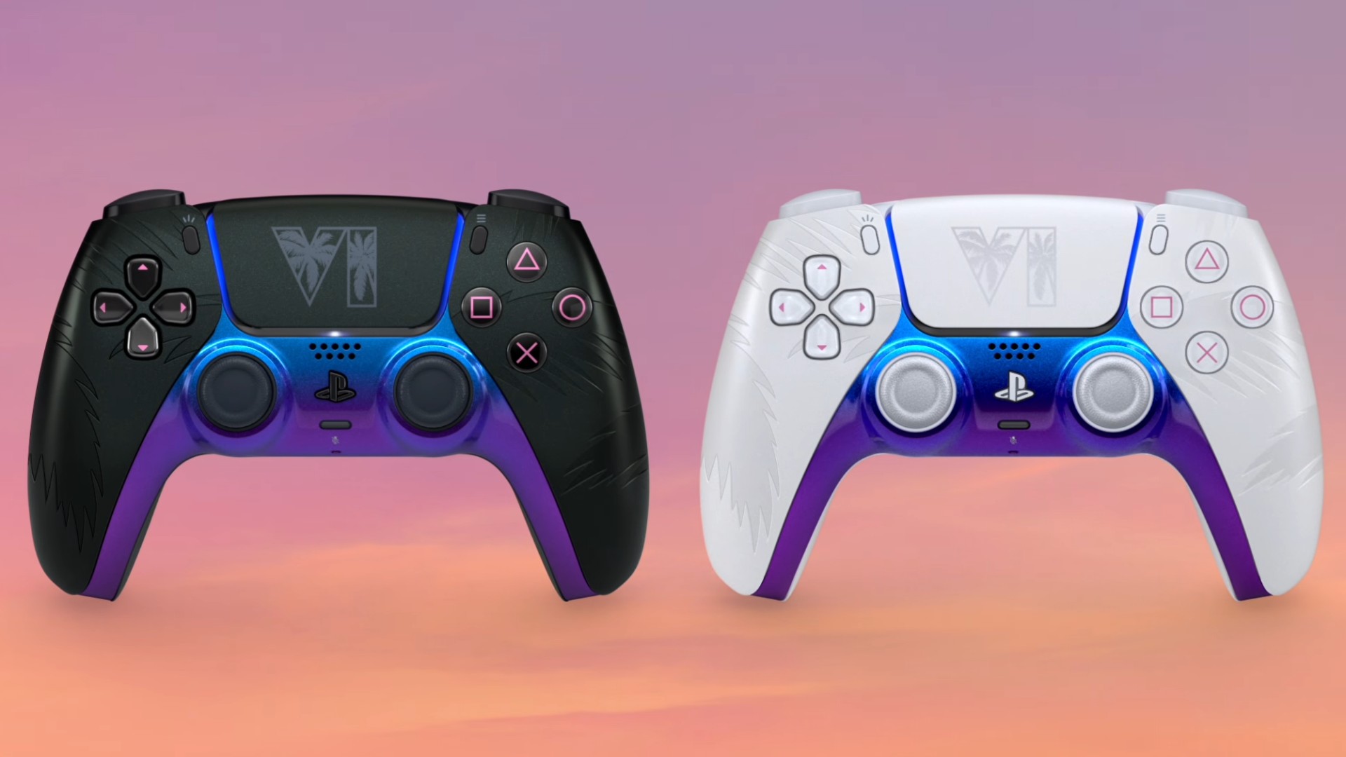 PS5 DualSense limited edition GTA 6 versions in black and white