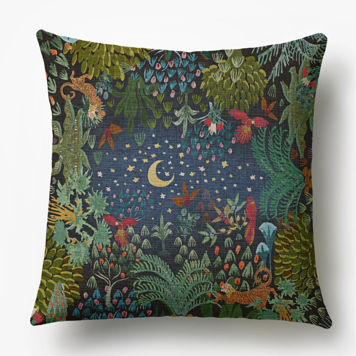 pillow with botanical motif