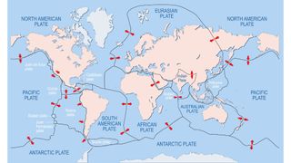 Map of tectonic plates