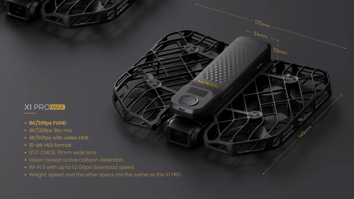 HoverAir.com image of HoverAir X1 Pro Max drone