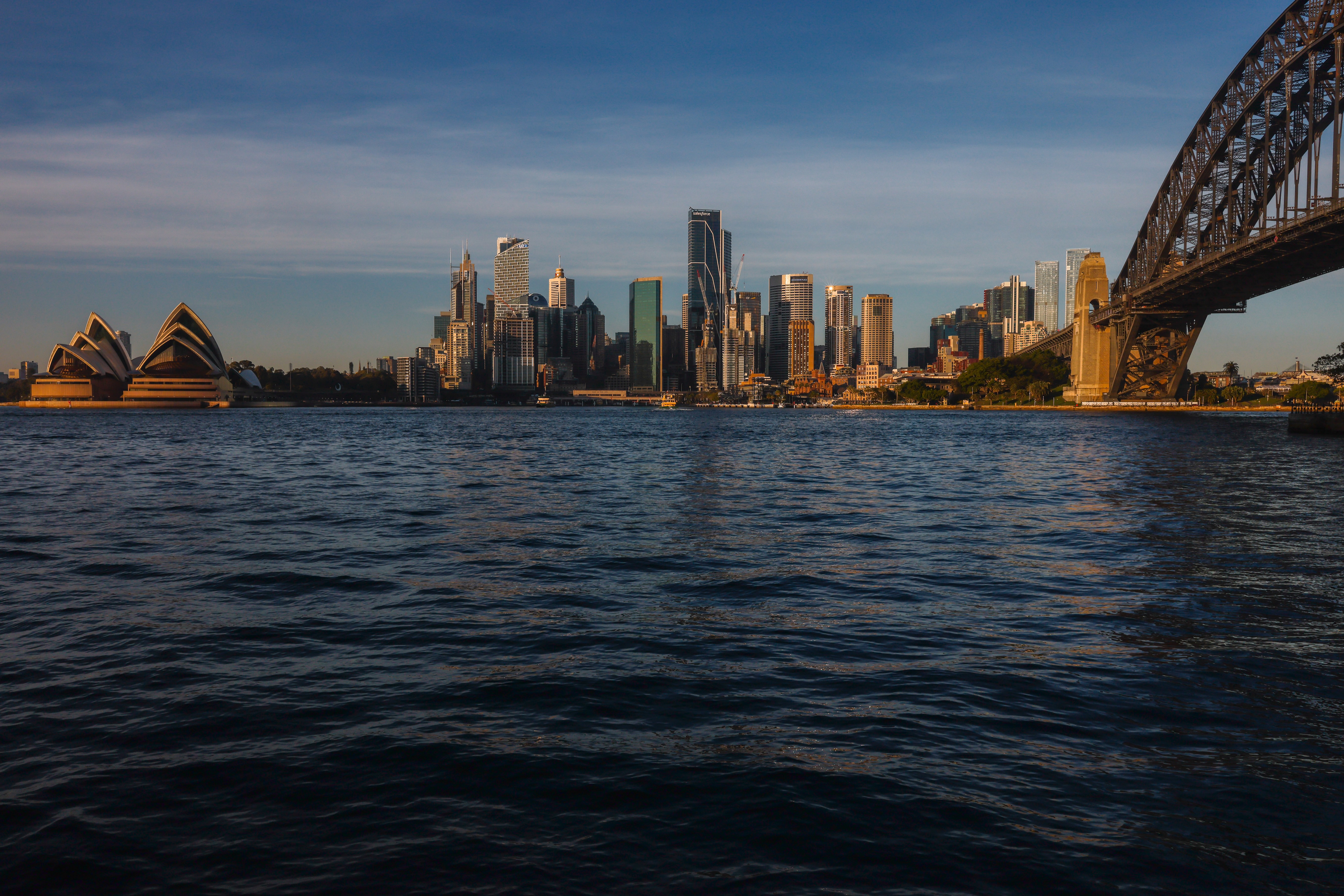 The Sydney skyline at sunrise