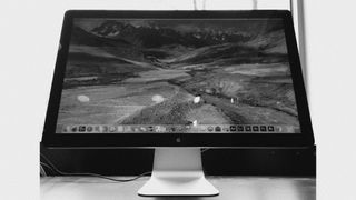 Thunderbolt display in black and white