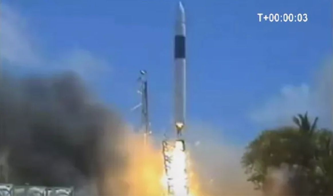 A SpaceX Falcon 1 rocket launches on the company's first-ever successful orbital mission on Sept. 28, 2008.