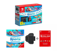 Nintendo Switch Neon Red & Blue, Sports & Nintendo Switch Online 12 Month Membership