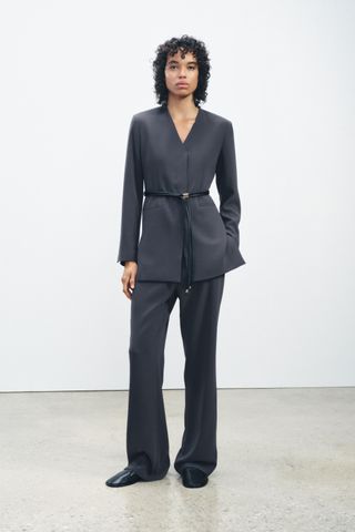 Zw Collection Belted Blazer