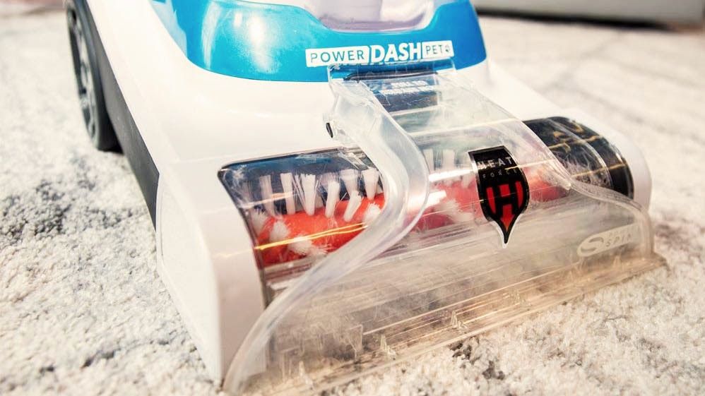 Hoover Powerdash Pet Compact being tester by writer