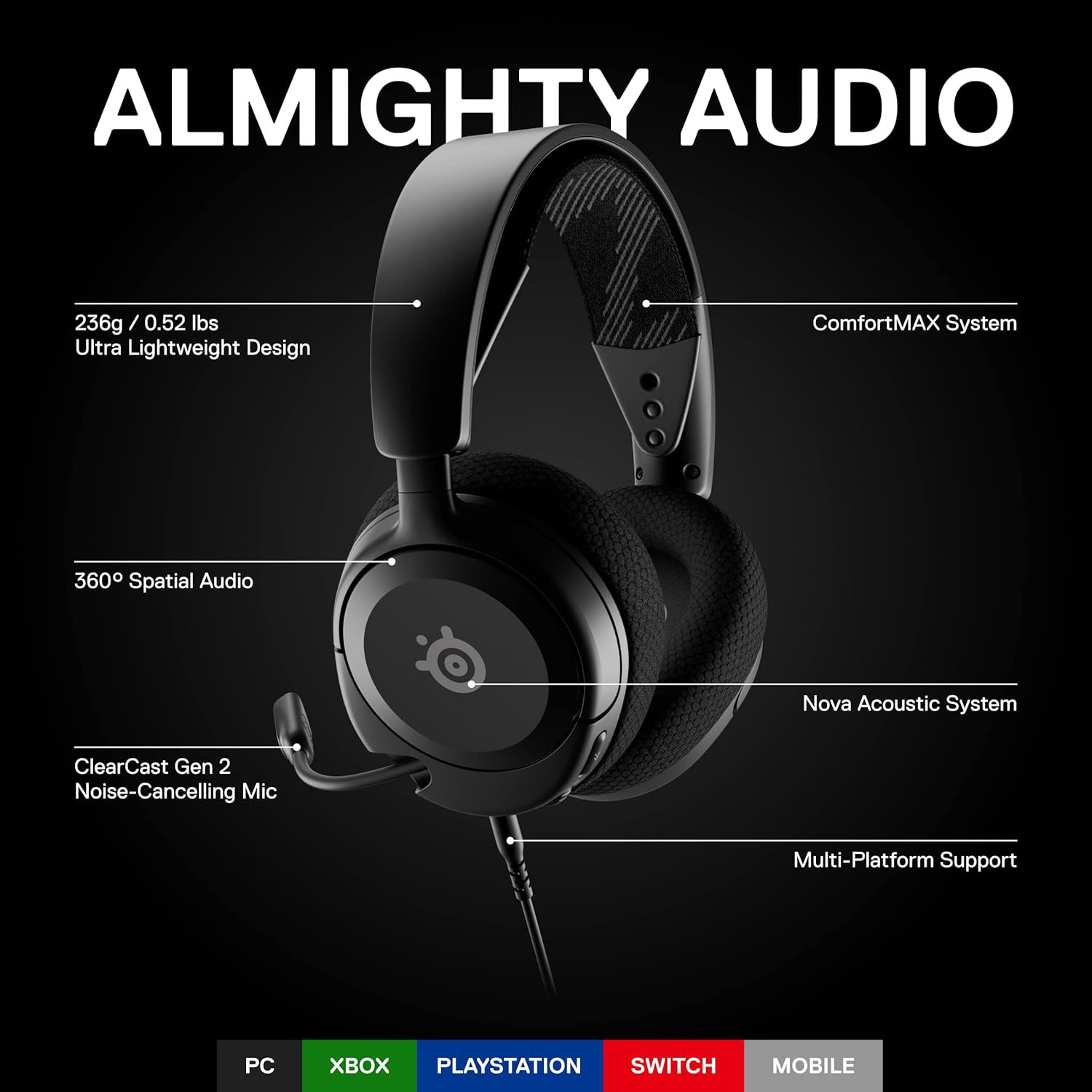 SteelSeries Arctis Nova 1 gaming headset 