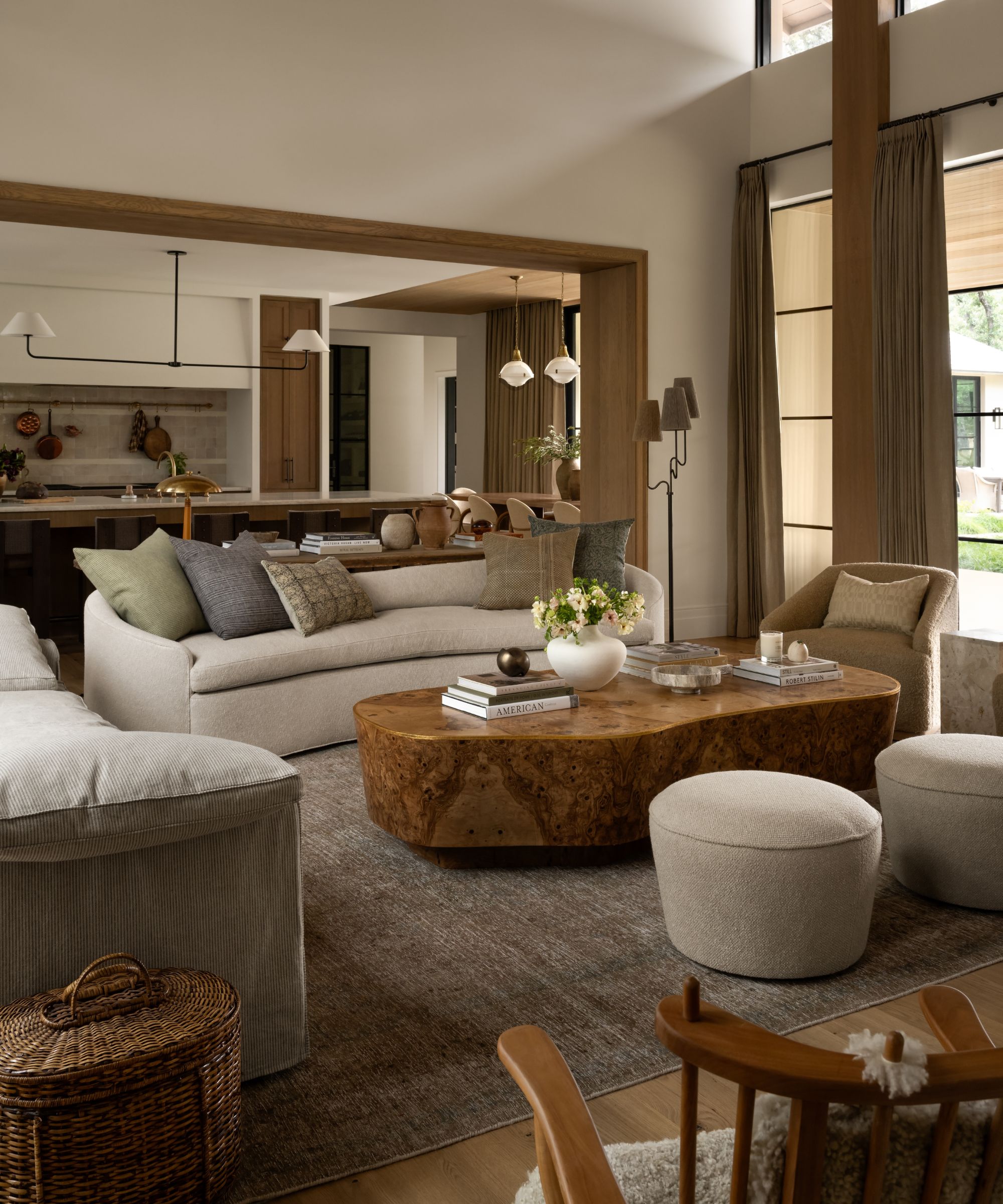 studio mcgee's The Oaks Project series of modern rustic farmhouse living room images