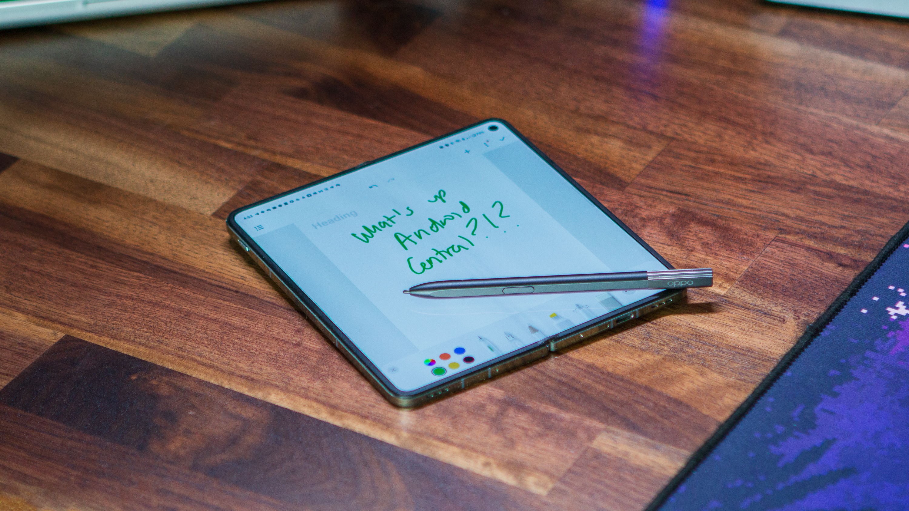 Notes app on the OnePlus Open with the Oppo Pen