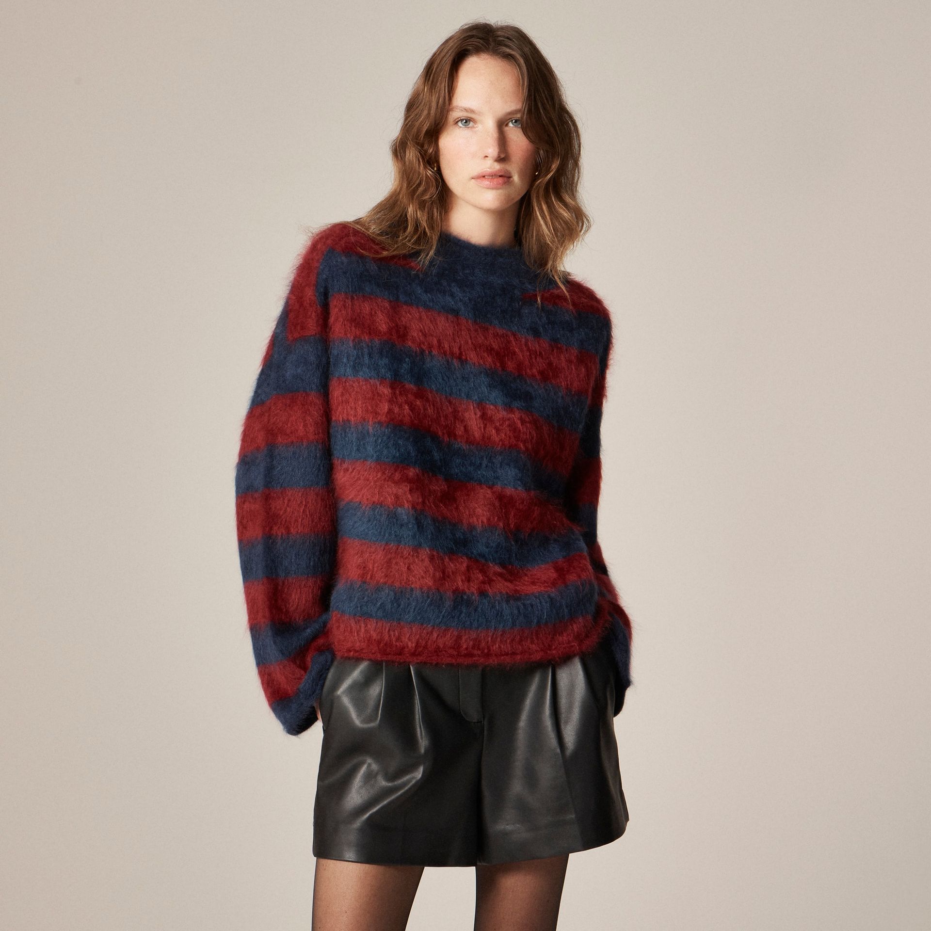 2025 Brushed Cashmere Rollneck&trade; Sweater in Stripe