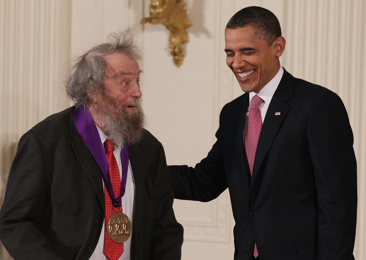 Donald Hall and Barack Obama.