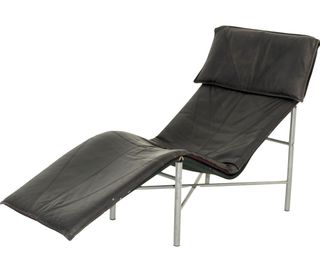 Leather lounge chair designed for IKEA midcentury