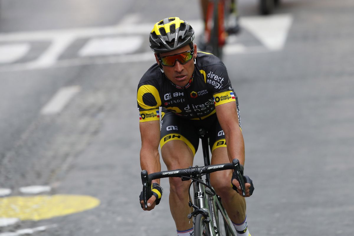 Thomas Voeckler finishing his final Tour de France