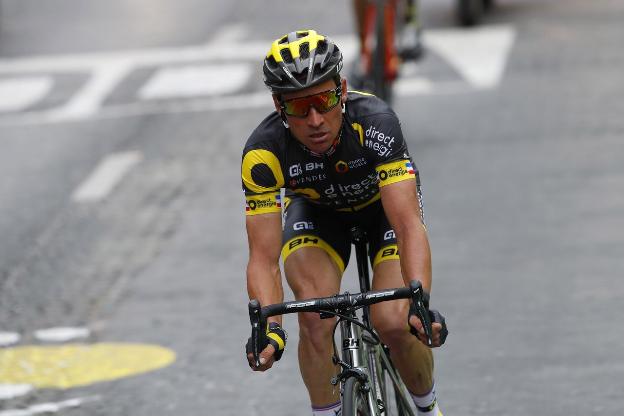 Thomas Voeckler finishing his final Tour de France