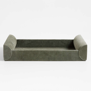 Ruff Green Suede Decorative Tray