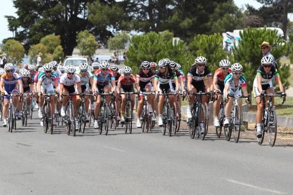 The bunch was only together for a lap or so