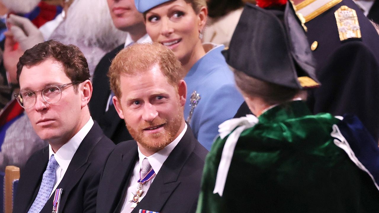 Prince Harry and Princess Anne at the Coronation