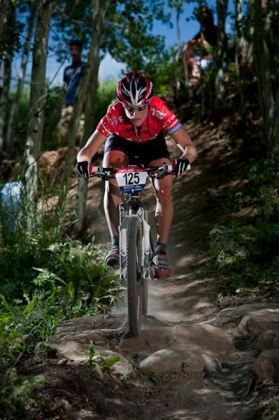 Planet Bikes' Katie Compton faded a bit in the last lap, but still salvaged a 5th place podium.