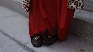 street style mesh ballet flats