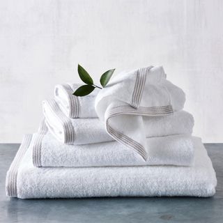 White towels in a folded stack