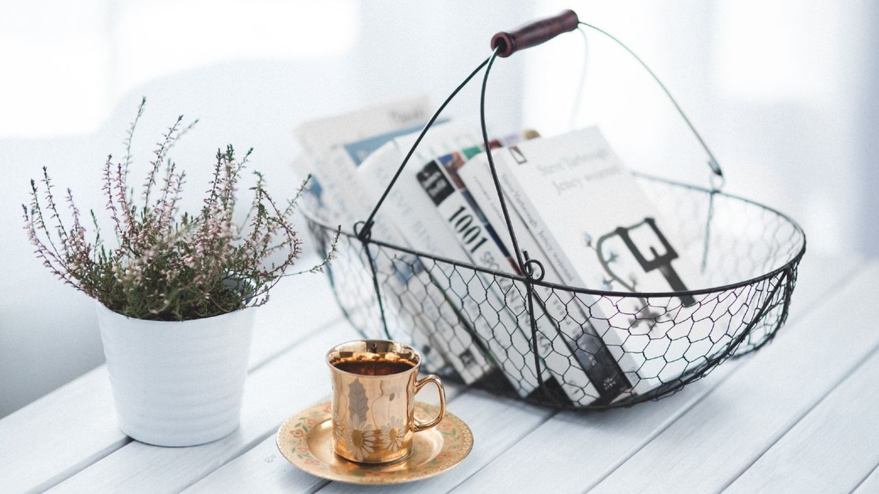 Books in a basket