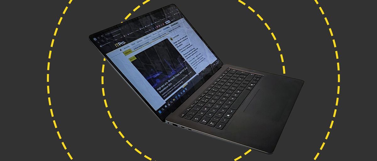 The Microsoft Surface Laptop 7 on the ITPro background