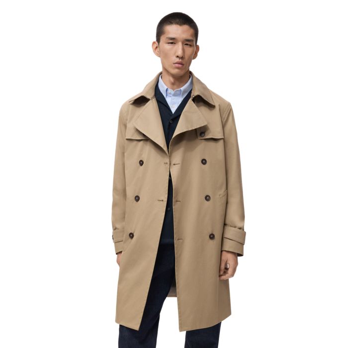 MANGO, Water-Repellent Belted Trench Coat - Men | Mango United Kingdom
