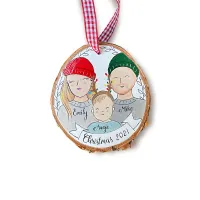 9. Family Portrait Christmas Ornament by EliseCanvasDesign | View at Etsy
