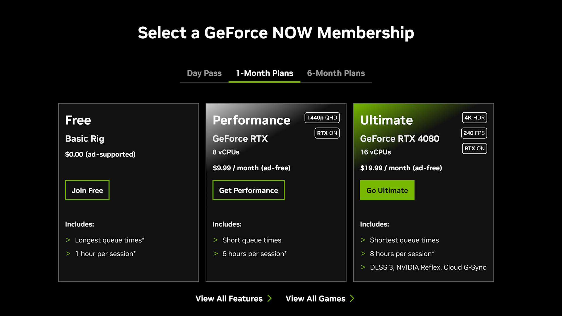 New Nvidia GeForce Now membership tiers