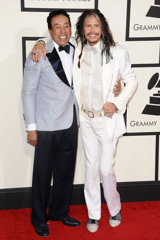 Smokey Robinson And Steven Tyler At The Grammys 2014