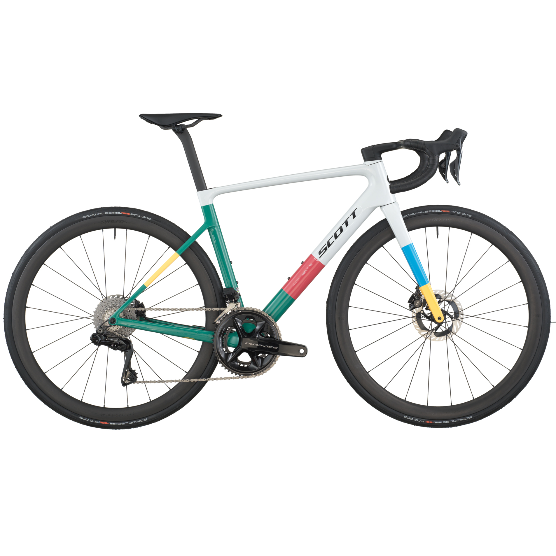 Scott Bikes Addict RC Pro lightweight road bike in multi colour
