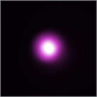 The Chandra X-ray Observatory in space captured this X-ray image of the object PSS 0955+5940 to determine the spin rate of a black hole in the quest to understand dark energy.