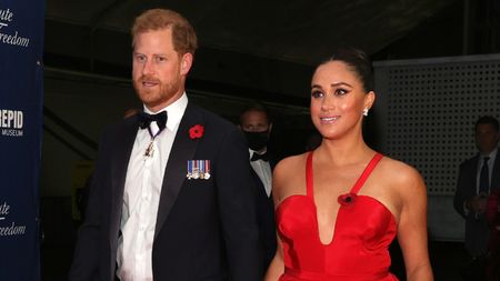 Meghan and Harry in black tie