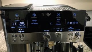 Ninja ES601 Luxe Café Premier Series 3-in-1 Espresso Machine being tested in writer's home