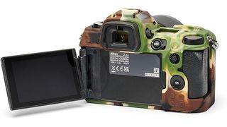 Rear view of easyCover camera case for Z6 III in camo