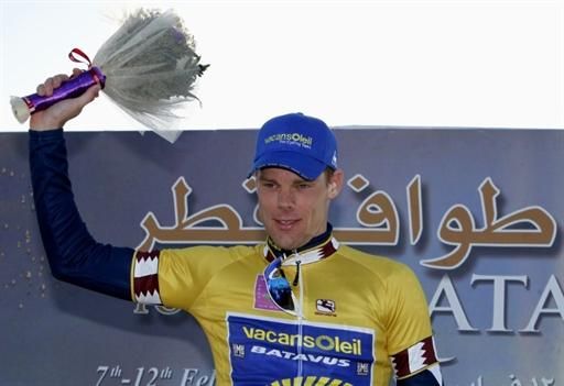 Wouter Mol (Vacansoleil Pro Cycling Team) leads the Tour of Qatar after the second stage.