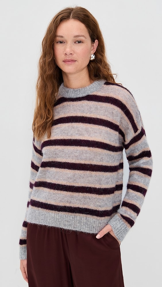 Madewell Striped Pullover Sweater in Alpaca Blend