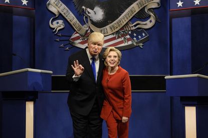 Alec Baldwin and Kate McKinnon as Donald Trump and Hillary Clinton for SNL