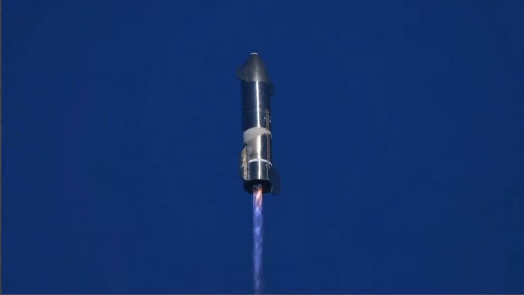 SpaceX's Starship SN8 prototype soars skyward during a high-altitude test flight from Boca Chica, Texas on Dec. 9, 2020.