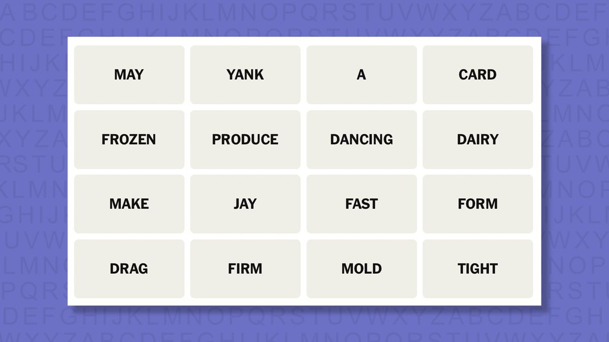 NYT Connections hints for game 977 on a purple background