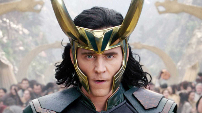 Loki wearing gold horned helmet