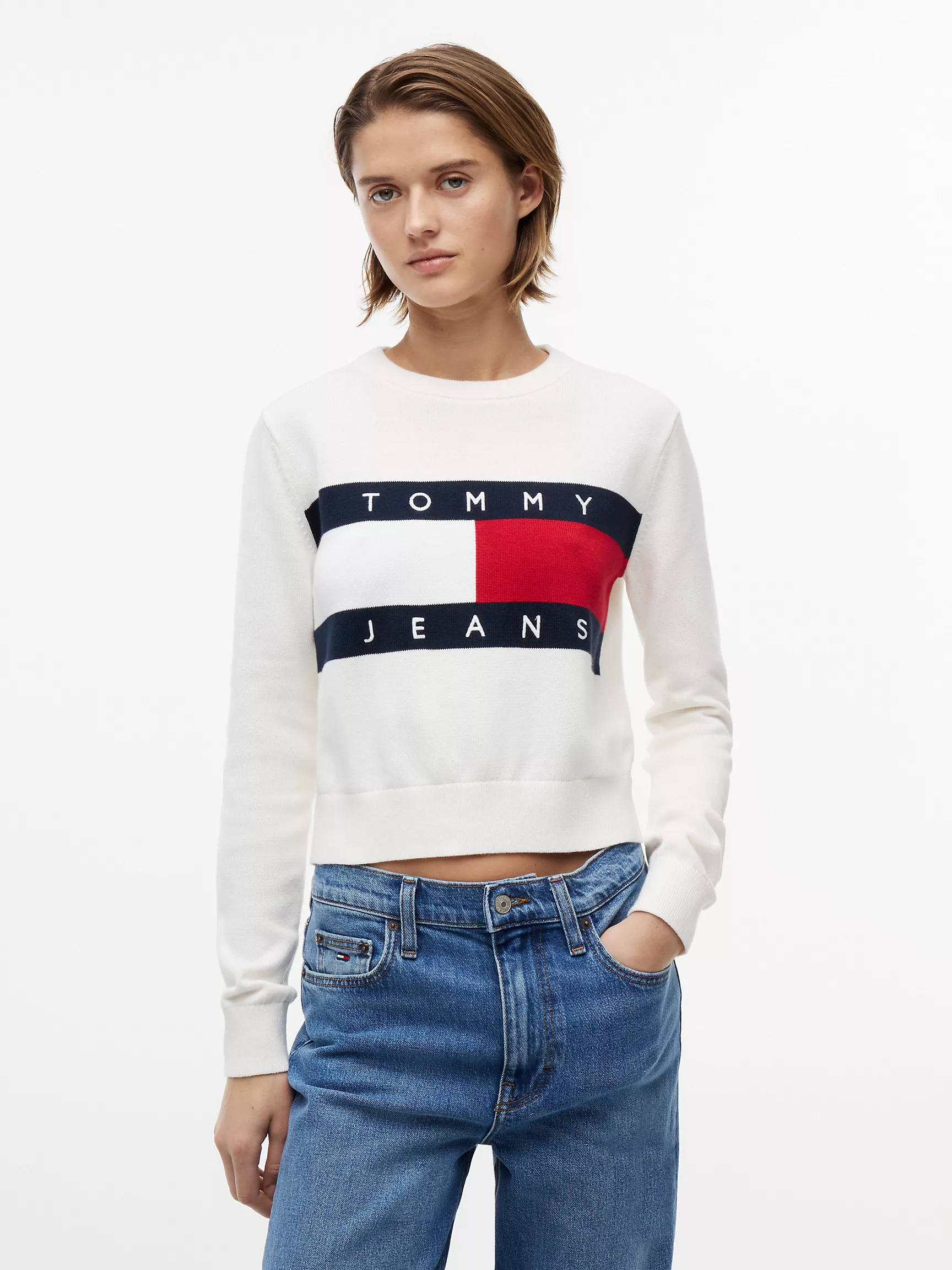 Tommy Hilfiger, Tommy Jeans Intarsia Flag Logo Sweater