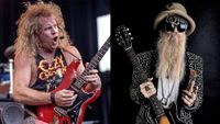 LEFT: Brad Gillis of Night Ranger performs at Shoreline Amphitheatre on October 6, 1991 in Mountain View, California. RIGHT: Billy Gibbons, in Los Angeles, California, on April 18, 2019. 