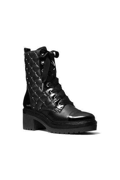 Michael Kors Tilda Quilted Leather Combat Boots