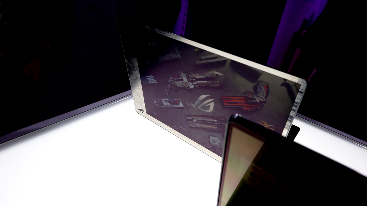 An Asus e-ink laptop screen prototype at the company's HQ in Taiwan.
