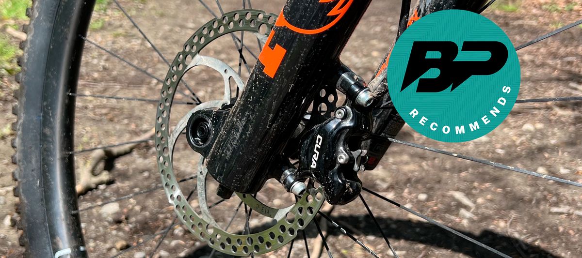 Close up of a Formula Cura brake on a mountain bike