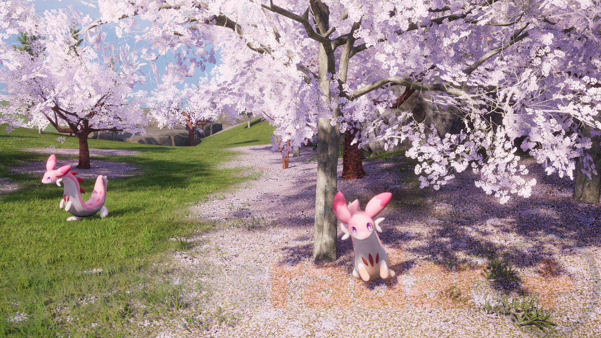 Two Chillet ignis, who aren't variants because of Palworld evolution, in Sakurajima.